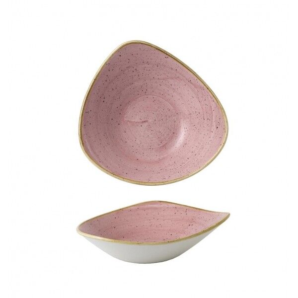 Piatto Fondo Triangolare 23.5 cm Stonecast Petal Pink per ristoranti - Imballo 12 pz