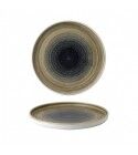 Piatto Piano Walled Stonecast Aqueous Bayou Churchill per ristoranti - Imballo 6 pz
