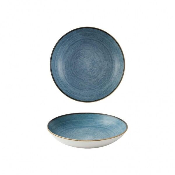 Piatto Fondo Coupe Stonecast Raw Teal - ristorante - Imballo 12 pz