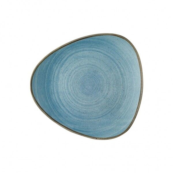 Piatto Piano Triangolare 26.5 cm Stonecast Raw Teal SRBETR101 per ristoranti - Imballo 6 pz