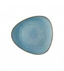 Piatto Piano Triangolare 26.5 cm Stonecast Raw Teal SRBETR101 per ristoranti - Imballo 6 pz