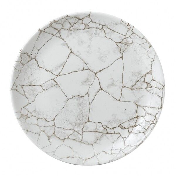 Piatto Piano Coupe Studio Prints Kintsugi Agate Grey per ristoranti - Imballo 12 pz