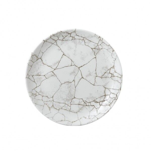 Piatto Piano Coupe 21.7 cm Agate Grey Studio Prints Kintsugi per ristoranti - Imballo 12 pz