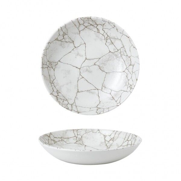 Piatto Fondo Coupe 18.2 cm Studio Prints Kintsugi Agate Grey per hotel - Imballo 12 pz