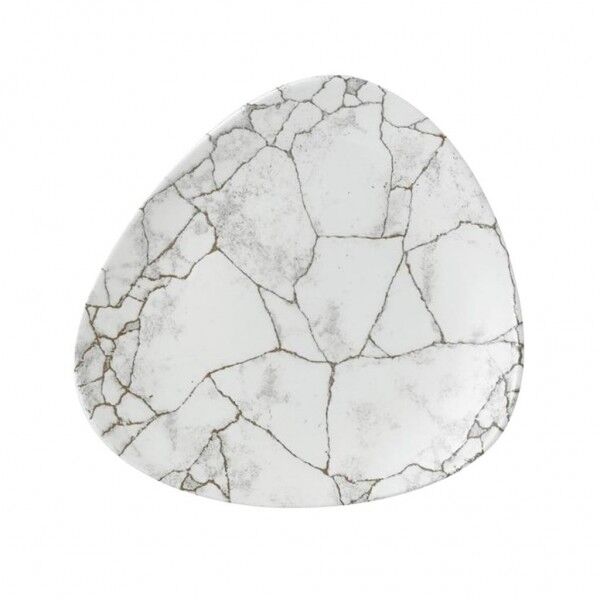Piatto Piano Triangolare Studio Prints Kintsugi Agate Grey - Ristorante - Imballo 12 pz
