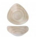 Piatto Fondo Triangolare 23.5 cm Canvas Natural Stonecast Churchill per ristoranti - Imballo 12 pz