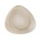 Piatto Piano Triangolare 22.9 cm Canvas Natural Stonecast per ristoranti - Imballo 12 pz