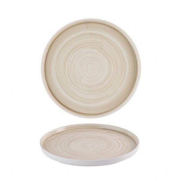 Piatto Piano Walled 21 cm Canvas Natural Stonecast per ristoranti - Imballo 6 pz
