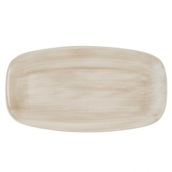 Piatto Rettangolare 35.5x18.9 cm Canvas Natural Stonecast Churchill per ristorazione - Imballo 6 pz