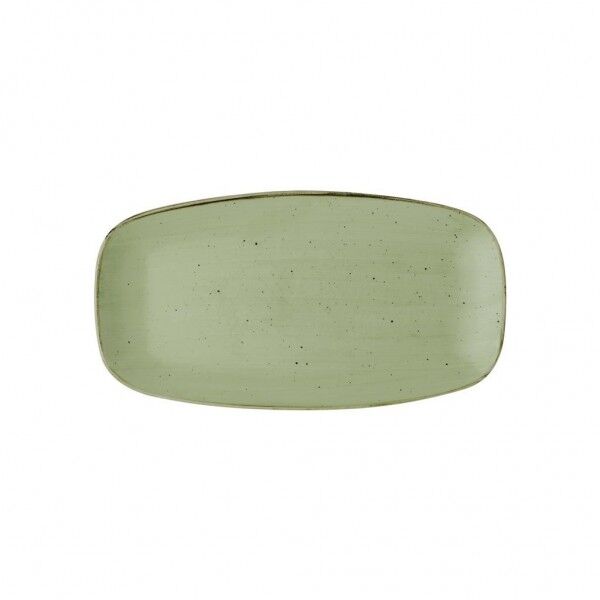 Piatto Rettangolare Stonecast Sage Green 29.8x15.3 cm Churchill per ristoranti - Imballo 12 pz