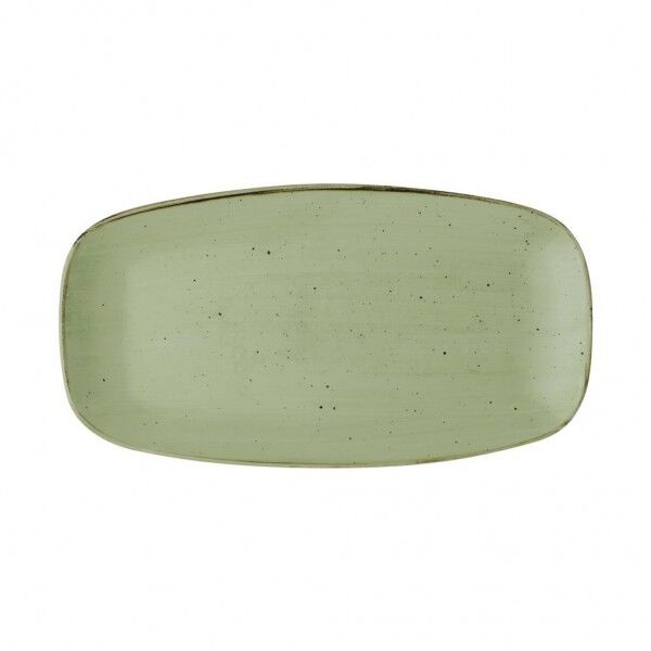 Piatto Rettangolare Stonecast Sage Green 35.5x19 cm - Churchill per hotel - Imballo 6 pz