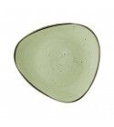 Piatto Piano Triangolare Churchill Sage Green per ristorazione - Imballo 12 pz