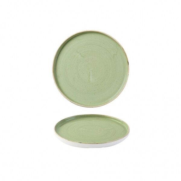 Piatto Piano Walled 21 cm Stonecast Sage Green per ristoranti - Imballo 6 pz