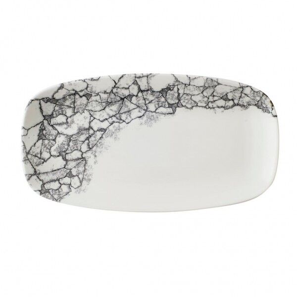 Piatto Rettangolare Studio Prints Kintsugi Accents Quartz Black per ristoranti. - Imballo 6 pz