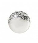 Piatto Piano Coupe 21.7 cm Kintsugi Accents Quartz Black per ristoranti - Imballo 12 pz