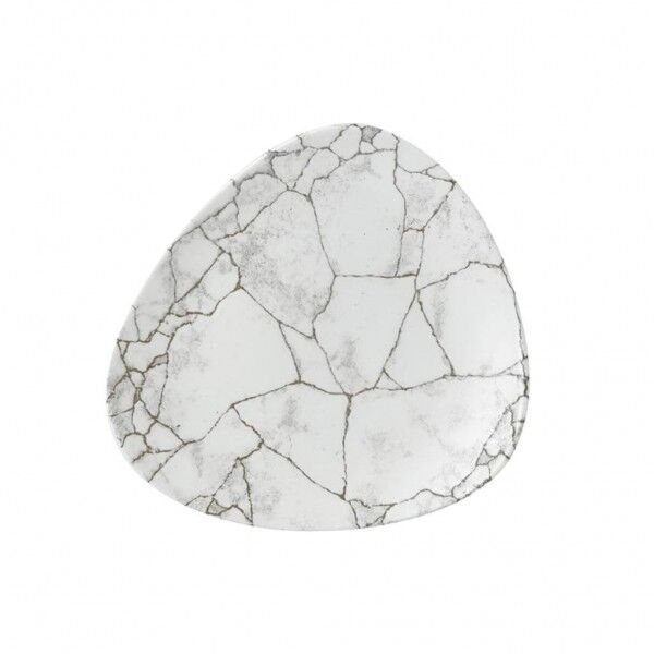Piatto Piano Triangolare Grigio Agata 19.2 cm Churchill per ristoranti - Imballo 12 pz