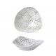 Piatto Fondo Triangolare 18.5 cm Agate Grey Studio Prints Kintsugi - ristorazione - Imballo 12 pz