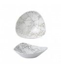 Piatto Fondo Triangolare 18.5 cm Agate Grey Studio Prints Kintsugi - ristorazione - Imballo 12 pz