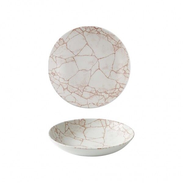 Piatto Fondo Coupe Studio Prints Kintsugi Coral per hotel - Imballo 12 pz
