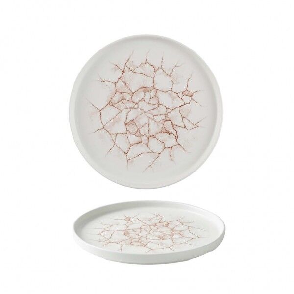 Piatto Piano Walled 26 cm Studio Prints Kintsugi Coral per ristoranti - Imballo 6 pz