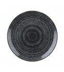 Piatto Piano Coupe Studio Prints Homespun Charcoal Black - per ristoranti - Imballo 12 pz