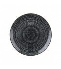 Piatto Piano Coupe 21.7 cm Studio Prints Homespun Charcoal Black per ristorazione - Imballo 12 pz