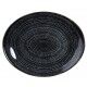 Piatto Ovale Coupe 31.7x25.5 cm Charcoal Black per ristoranti - Imballo 12 pz