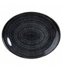 Piatto Ovale Coupe 31.7x25.5 cm Charcoal Black per ristoranti - Imballo 12 pz