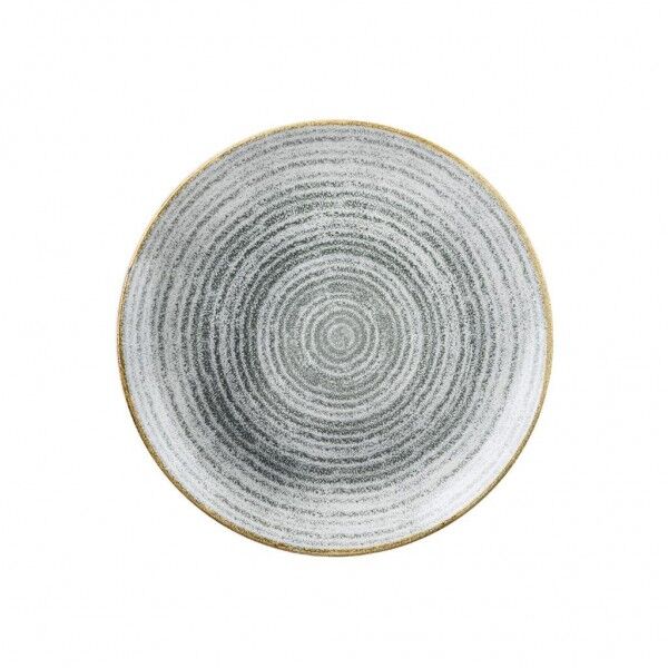 Piatto Fondo Coupe 18.2 cm Homespun Stone Grey Churchill per ristoranti - Imballo 12 pz