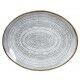 Piatto Ovale Coupe Studio Prints Homespun Stone Grey per ristorante - Imballo 12 pz