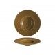 Piatto Gourmet Fondo 18 cm Saturno Grumpy Marrone - Costa Verde per ristoranti - Imballo 4 pz