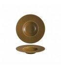 Piatto Gourmet Fondo 18 cm Saturno Grumpy Marrone - Costa Verde per ristoranti - Imballo 4 pz
