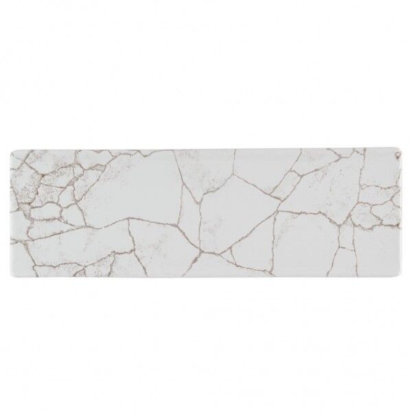Piatto Rettangolare Tasting 32.3x10.5 cm Agate Grey Kintsugi per ristoranti - Imballo 6 pz