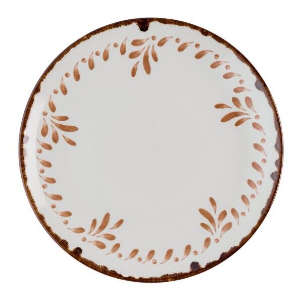 Piatto Piano Coupe Terracotta 26 cm Harvest Mediterranean per ristoranti - Imballo 12 pz