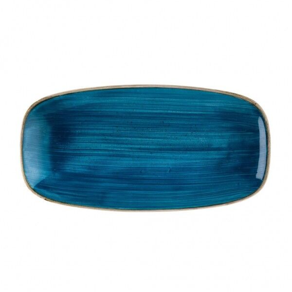 Piatto Rettangolare 29.8x15x3 cm Java Blue Stonecast Churchill - per ristoranti - Imballo 12 pz