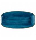 Piatto Rettangolare Java Blue Stonecast Churchill 35.5x18x9 cm per ristoranti - Imballo 6 pz
