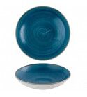 Piatto Fondo Coupe 24.8 cm Java Blue Stonecast Churchill per ristoranti - Imballo 12 pz