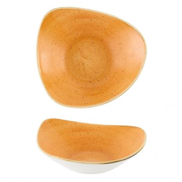 Piatto Fondo Triangolare Tangerine Stonecast per ristoranti. - Imballo 12 pz