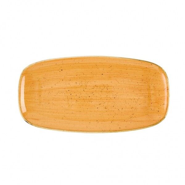Piatto Rettangolare 29.8x15.3 cm Tangerine Stonecast per ristoranti - Imballo 12 pz