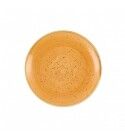 Piatto Piano Coupe Tangerine Stonecast per hotel - Imballo 12 pz