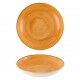 Piatto Fondo 24.8 cm Tangerine Stonecast Churchill per ristorazione - Imballo 12 pz