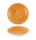 Piatto Fondo 24.8 cm Tangerine Stonecast Churchill per ristorazione - Imballo 12 pz
