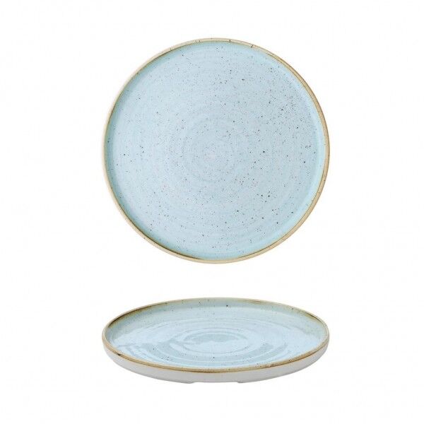 Piatto Piano Walled 26 cm Duck Egg Blue per ristoranti. - Imballo 6 pz