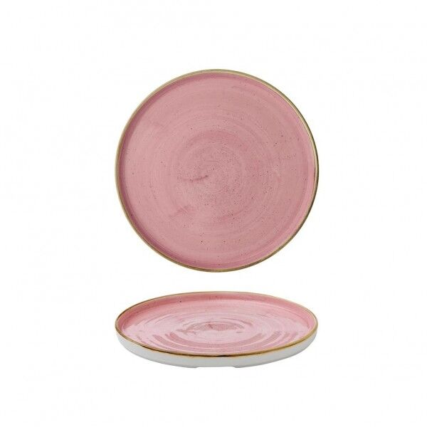 Piatto Piano Walled Stonecast Petal Pink per ristoranti - Imballo 6 pz