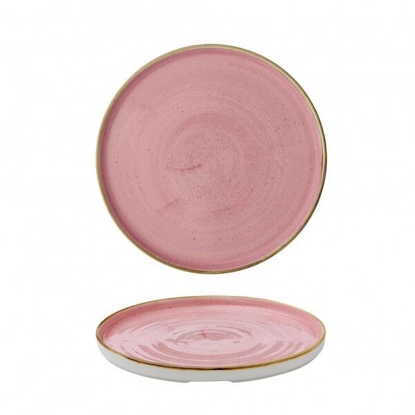 Piatto Piano Walled Stonecast Petal Pink per ristoranti - Imballo 6 pz