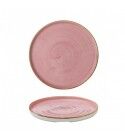 Piatto Piano Walled Stonecast Petal Pink per ristoranti - Imballo 6 pz