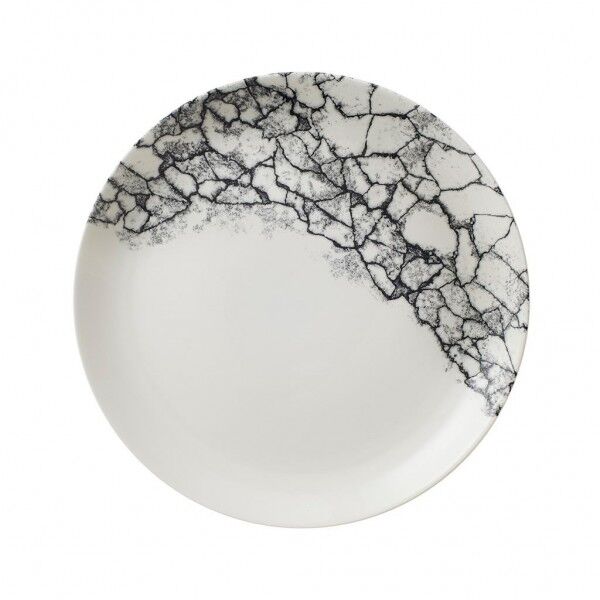 Piatto Piano Coupe 28.8 cm Studio Prints Kintsugi Accents Quartz Black per ristoranti - Imballo 12 pz