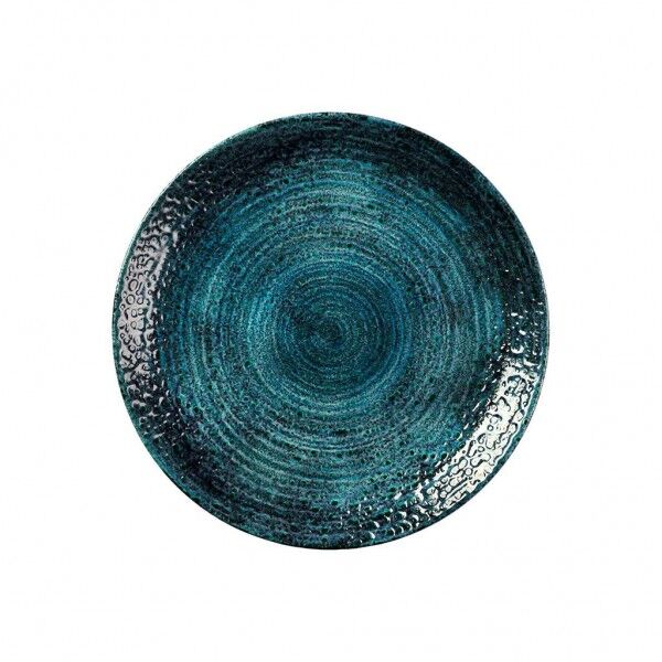 Piatto piano Coupe 21.7 cm Studio Prints Homespun Chroma Marine per ristoranti - Imballo 12 pz