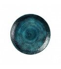 Piatto piano Coupe 21.7 cm Studio Prints Homespun Chroma Marine per ristoranti - Imballo 12 pz