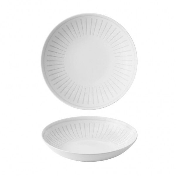 Piatto Fondo Coupe 18.2 cm Era Grey per hotel - Imballo 12 pz